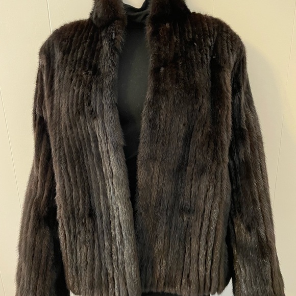 Saga Black Mink Jacket - Picture 1 of 8